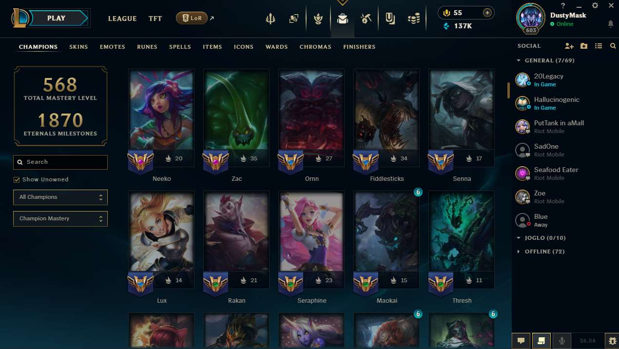 Penjualan akun permainan League of Legends